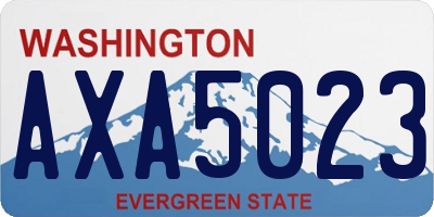 WA license plate AXA5023