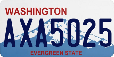 WA license plate AXA5025