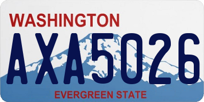 WA license plate AXA5026