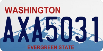 WA license plate AXA5031