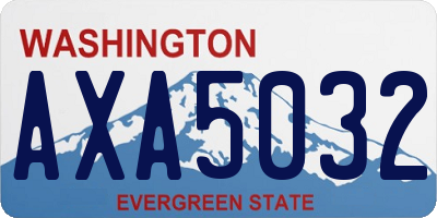 WA license plate AXA5032