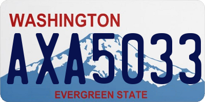 WA license plate AXA5033