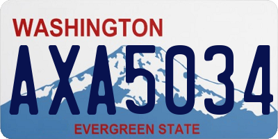 WA license plate AXA5034