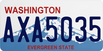 WA license plate AXA5035