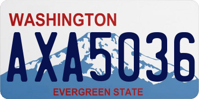 WA license plate AXA5036