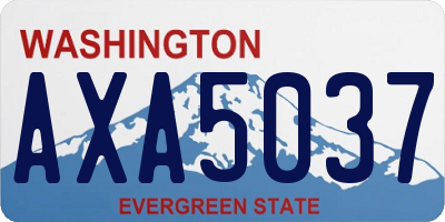 WA license plate AXA5037