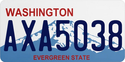 WA license plate AXA5038