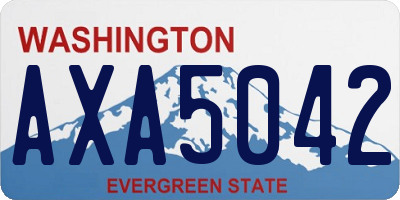 WA license plate AXA5042