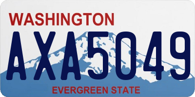 WA license plate AXA5049