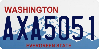 WA license plate AXA5051