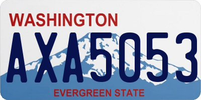 WA license plate AXA5053