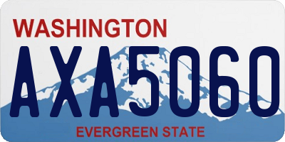 WA license plate AXA5060