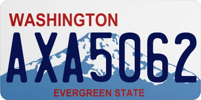 WA license plate AXA5062