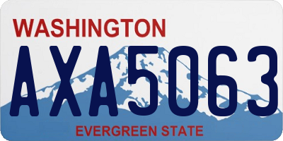 WA license plate AXA5063