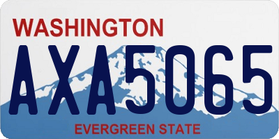 WA license plate AXA5065