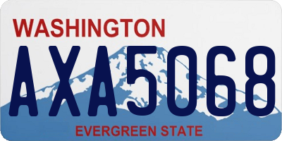 WA license plate AXA5068