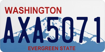 WA license plate AXA5071