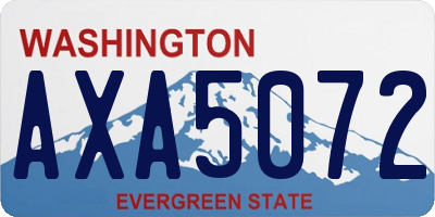 WA license plate AXA5072