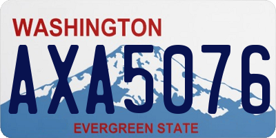 WA license plate AXA5076