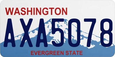 WA license plate AXA5078