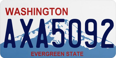 WA license plate AXA5092