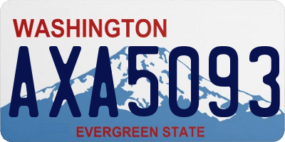 WA license plate AXA5093