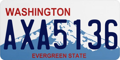 WA license plate AXA5136