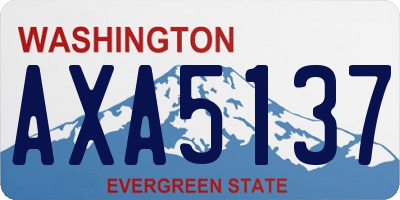 WA license plate AXA5137