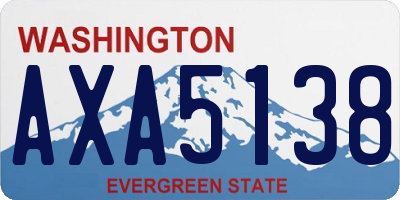 WA license plate AXA5138