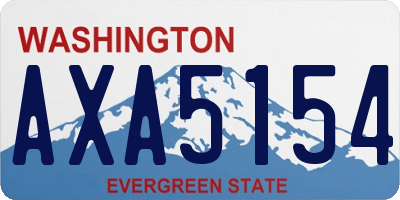 WA license plate AXA5154