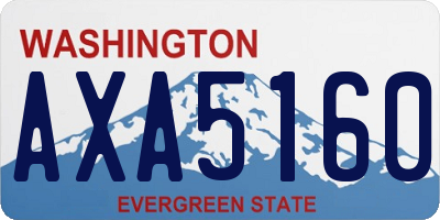WA license plate AXA5160