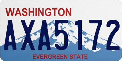 WA license plate AXA5172