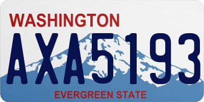WA license plate AXA5193