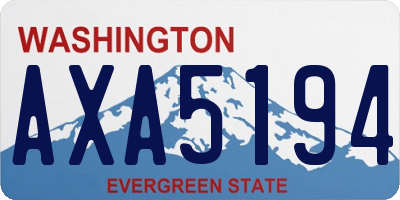 WA license plate AXA5194