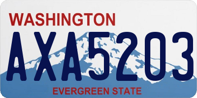 WA license plate AXA5203