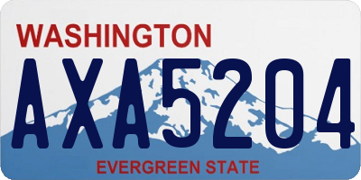 WA license plate AXA5204