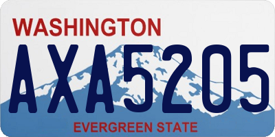 WA license plate AXA5205
