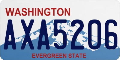 WA license plate AXA5206