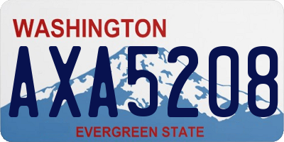 WA license plate AXA5208