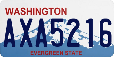 WA license plate AXA5216