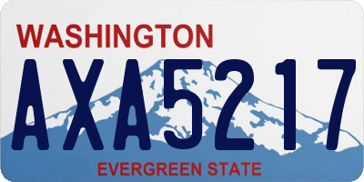 WA license plate AXA5217
