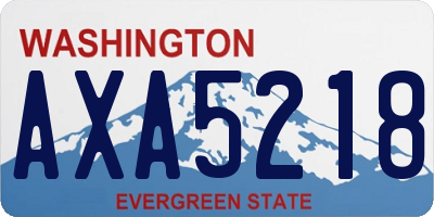 WA license plate AXA5218