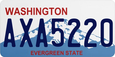 WA license plate AXA5220