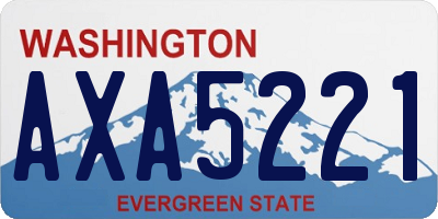 WA license plate AXA5221
