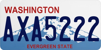 WA license plate AXA5222