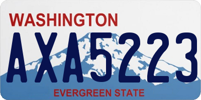 WA license plate AXA5223