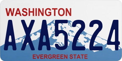 WA license plate AXA5224
