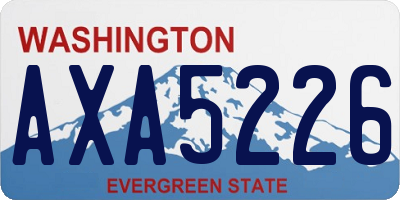 WA license plate AXA5226