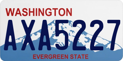 WA license plate AXA5227