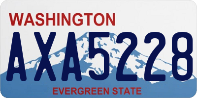 WA license plate AXA5228